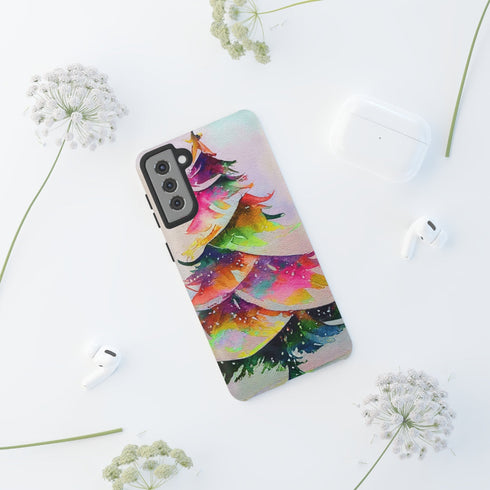 Swooshy Christmas Tree - Impact Resistant Phone Case